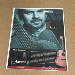 MONTE MONTGOMERY - ALVAREZ-YAIRI GUITARS - 2002 Print Advertisement